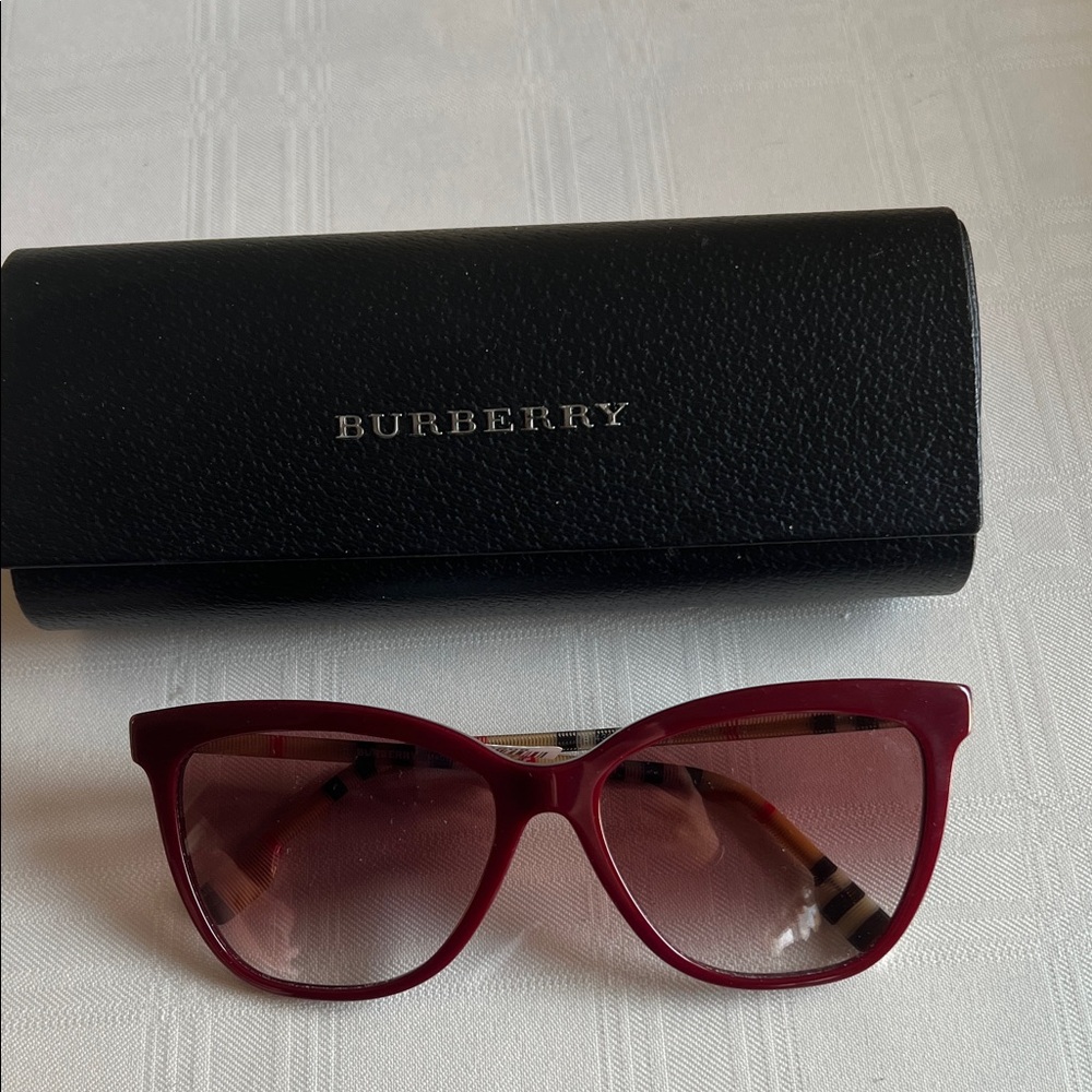 Burberry Red Sunglasses for Women NWT